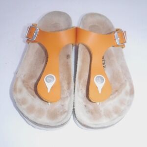 Birkenstock Gizeh Orange Thong Sandals Cork Footbed EU36 US 5 Shoes